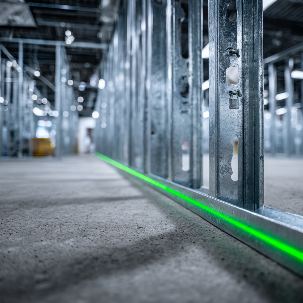 Steel stud metal framing installation detail